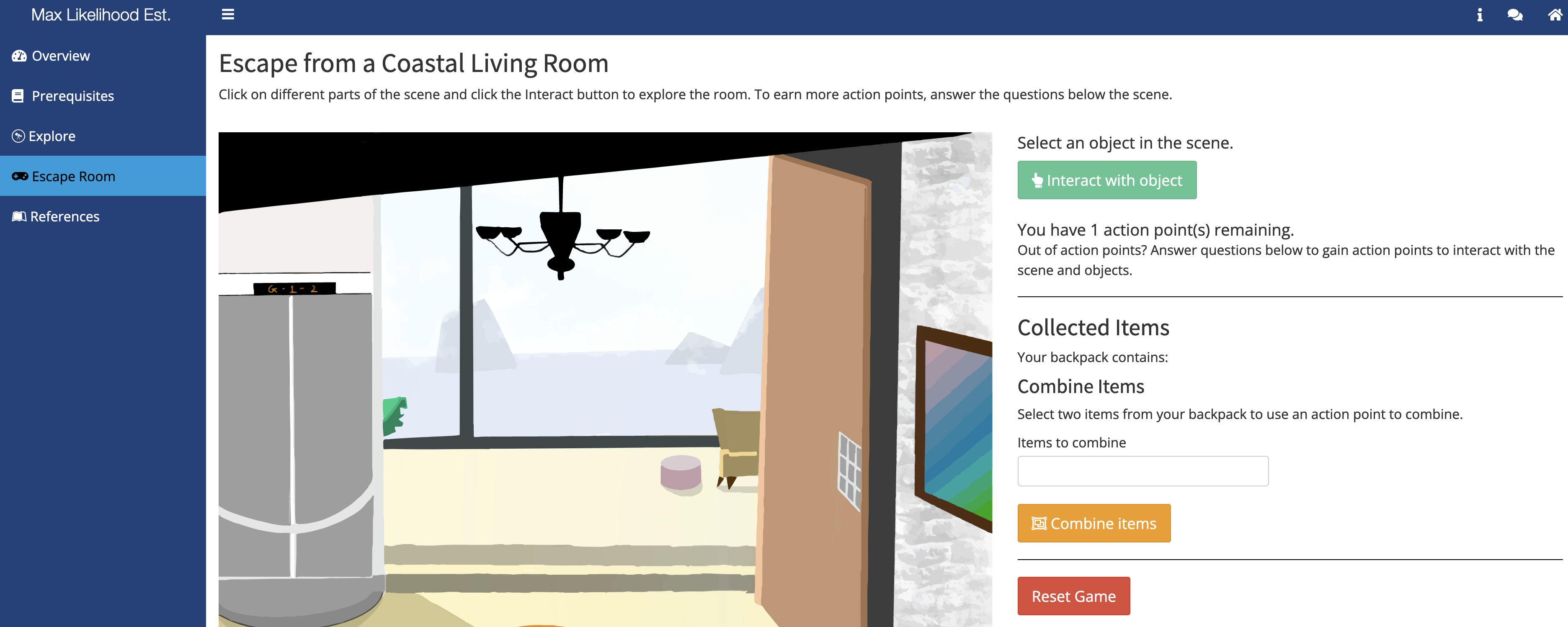 Escape Room Activity Page Layout