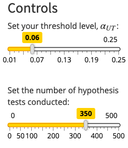 Sliders Using the Yellow Palette